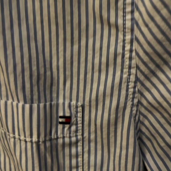 Size XL Tommy Dress shirt for work. Blue and white pin stripe - Picture 2 of 5